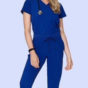 Mandala Scrubs Set Galaxy Blue